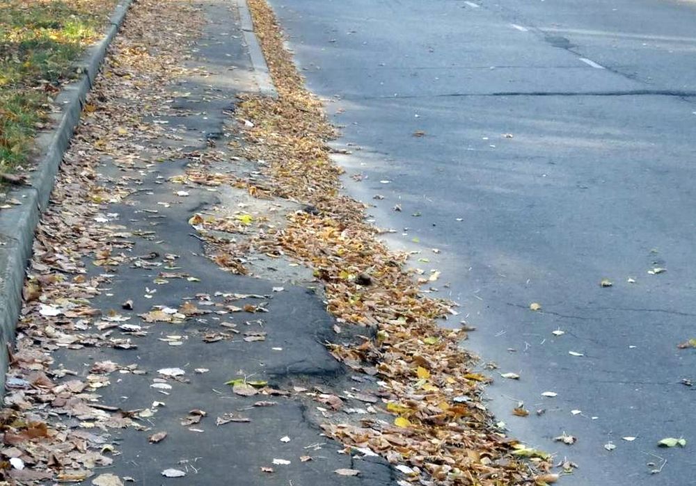 По листопаду Разбитый тротуар на Давиденко починят за месяц