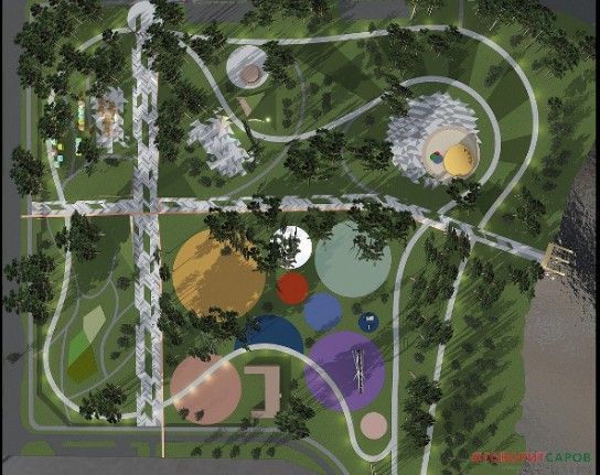 Структура отдыха Саровчанам показали парк, разбитый на четыре части